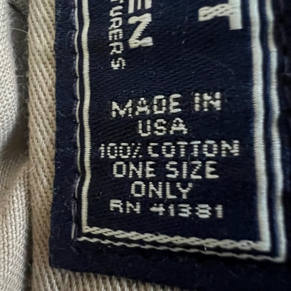 Polo Ralph Lauren Baseball Cap Tan Embroidered American Flag Made in USA - Picture 9 of 9